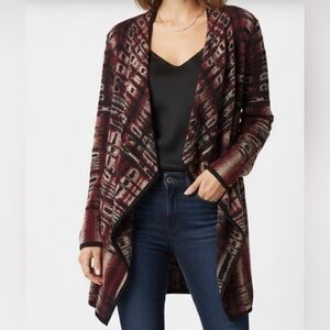 CARDIGAN of Lucky Brand , Red and Black Cardigan Sweater